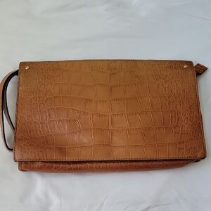 Kate Spade Brown Crocodile Embossed Leather Bag